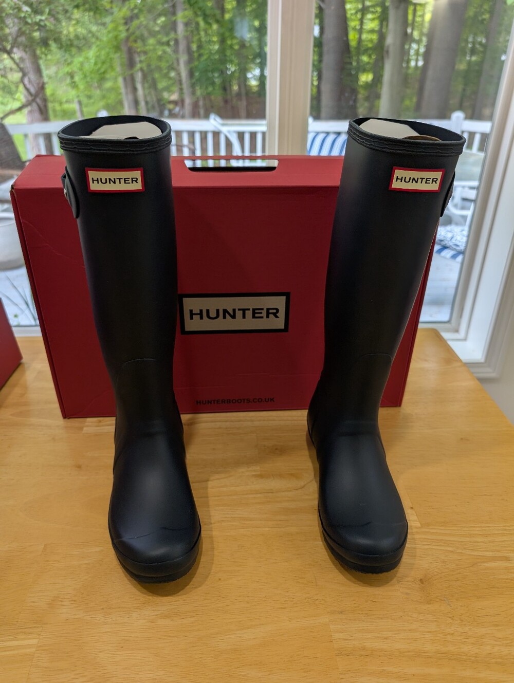 Classic Tall Hunter Rain Boots in Dark Navy